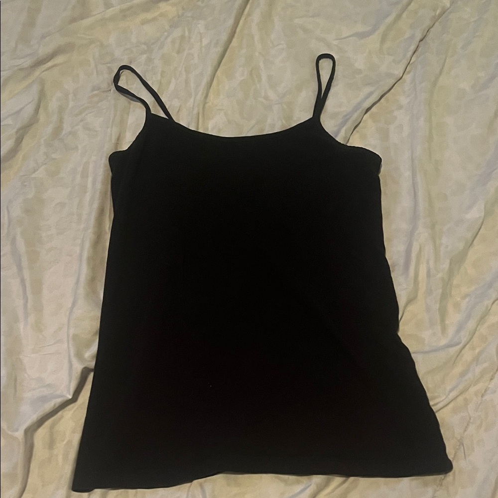 Women’s Black Spaghetti Strap Camisole - Sleek Layering Tank